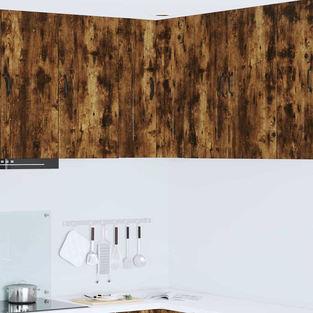 Kitchen Wall Cabinet Smoked Oak 57 x 57 x 80 cm Engineered Wood